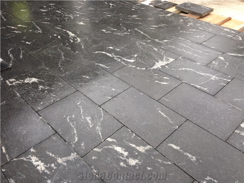 Snowy Night, Black & White, Snowy Night Granite Walling & Flooring, Black & White Tiles & Slabs