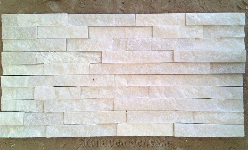 White Quartzite, White Quartzite Split Face Culture Stone, Wall Cladding