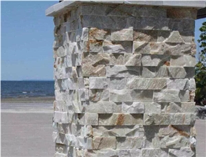 White Quartzite, White Quartzite Split Face Culture Stone, Wall Cladding