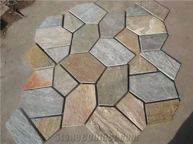 Yellow Slate,Yellow Slate Cultured Stone, Stacked Stone Veneer