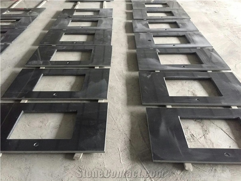 G654 Polished Granite Kitchen Countertop, Dark Grey Granite, Sesame Black, Padang Black, Impala Black