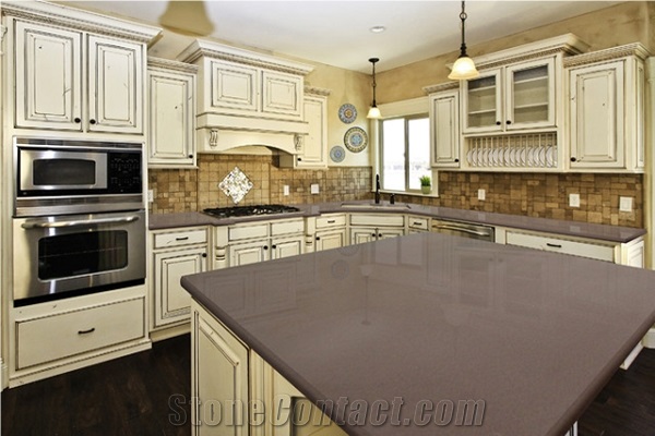 Ld3988 Moca Brown Quartz Kitchen Countertops, Quartz Surface, Quartz Stone Tops, Quartz Kitchen Island Tops, Quartz Worktop, Quartz Tops