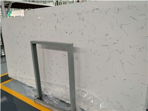 Middle Carrara Quartz Slab, Marble Veined Quartz, Quartz Surfaces, Cut-To-Size Quartz Tiles, Quartz Slab for Countertop and Vanity Top Middle Carrara Quartz Slab, Marble Veined Quartz, Quartz Surfaces, Cut-To-Size Quartz Tiles, Quartz Slab for Countertop and Vanity Top