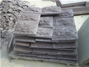 Mushroom Purple Sandstone Wall Tiles, Natural Surface Sandstone Wall Clading Tiles, Lilac Color Sandstone Wall Decoration, Building Material, Wall Covering