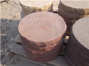 Red Sandstone Cube Stone, Red Color Paving Stone, Red Sandstone Cobble, Sandstone Setts, Natural Building Stone