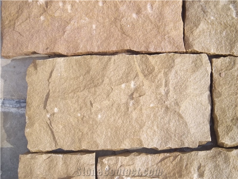 Yellow Sandstone Wall Clading Tiles, Sandstone Etching, Shandong Yellow Sandtstone Wall Covering for Pattern, Hotel and Lobby, Sandstone Wall Tile Building Material