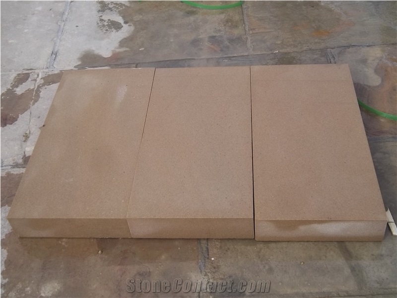 Yellow Sandstone Wall Clading Tiles, Sandstone Etching, Shandong Yellow Sandtstone Wall Covering for Pattern, Hotel and Lobby, Sandstone Wall Tile Building Material