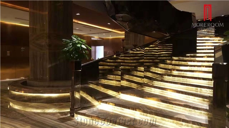 Flooring Design Grey Onyx Slabs