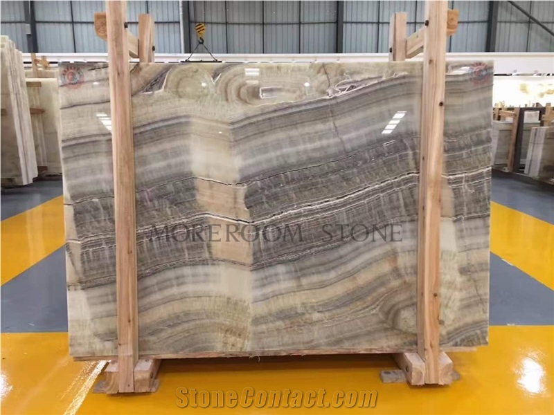 Flooring Design Grey Onyx Slabs