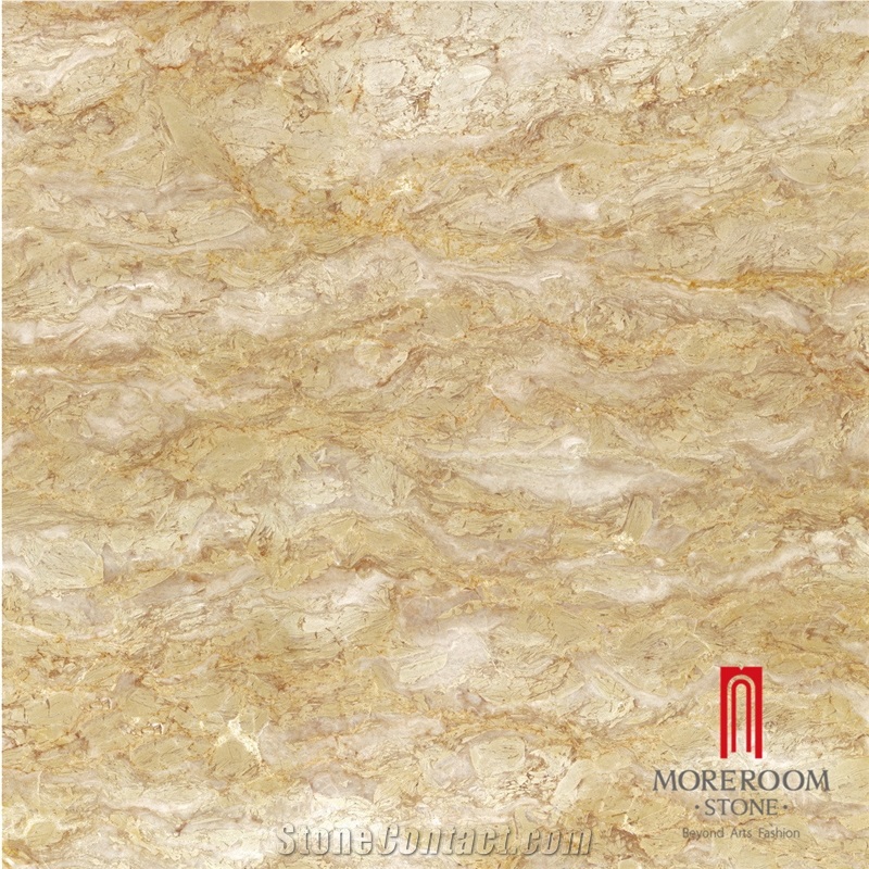 Foshan Gold Emperador Marble Look Porcelain Floor Tile for Flooring