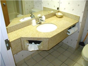 G682 Granite (Golden Sand, Sunset Gold, Gold Peach) Bathroom Vanity Tops