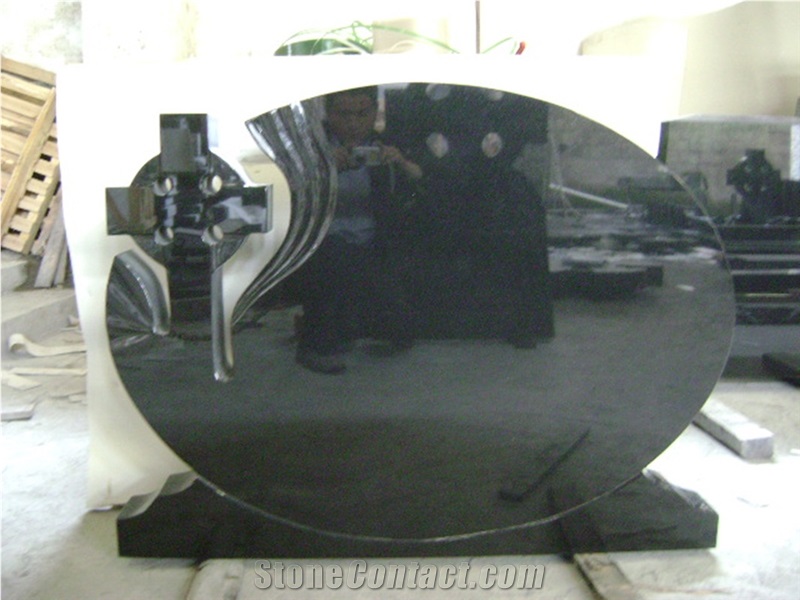 Shanxi Black Granite Cross Tombstone/Headstone/Monument