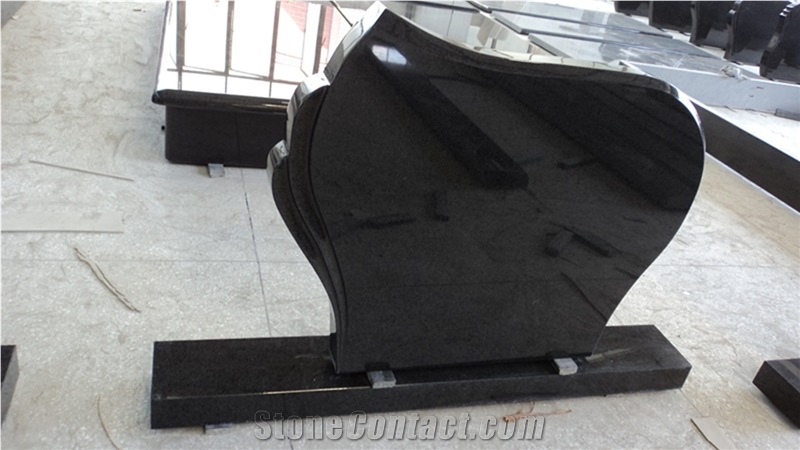 Shanxi Black Granite Cross Tombstone/Headstone/Monument