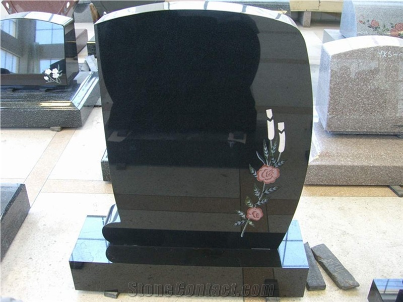 Shanxi Black Granite Cross Tombstone/Headstone/Monument