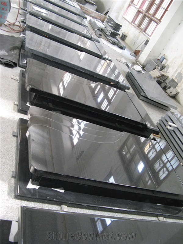 Shanxi Black Granite Cross Tombstone/Headstone/Monument