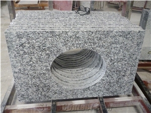 Wave White, Spray White Grey Granite Bath Top,Vanity Top Countertops