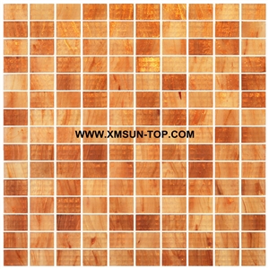Beige Glass Mosaic/Square Glass Mosaic/Mosaic Pattern/Floor Mosaic/Wall Mosaic/Polished Mosaic//Interior Decoration/Customized Mosaic Tile/Mosaic Tile for Bathroom&Kitchen&Hotel Decoration