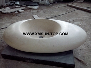 Beige Marble Sinks&Basins/Beige Marble Kitchen Sinks&Basins/Beige Marble Bathroom Sinks&Basins/Marble Wash Basins/Marble Oval Basins/Sinks for Hotel&Home&Restaurant