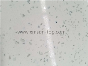 China White Galaxy Quartz Stone Tiles/White Engineered Stone/Artificial Stone Slabs for Kitchen Tops