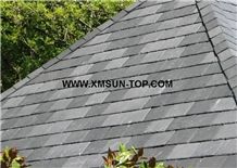 Chinese Dark Grey Roof Slate Tile U Type Chiselled Edges/Slate Roofing/Slate Roofing Tiles with Hole/Grey Slate U Shape Roof Tiles/Grey Slate Tile Roof/U-Shape Roof Covering and Coating/Stone Roofing