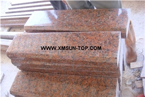 G562 Granite Kerbstones/Maple Leaf Red Granite Kerb Stone/G 651 Granite Curbstone/Maple Leaf Red Granite Road Stone/Maple Red Granite Side Stone/China Capao Bonito Granite Kebs