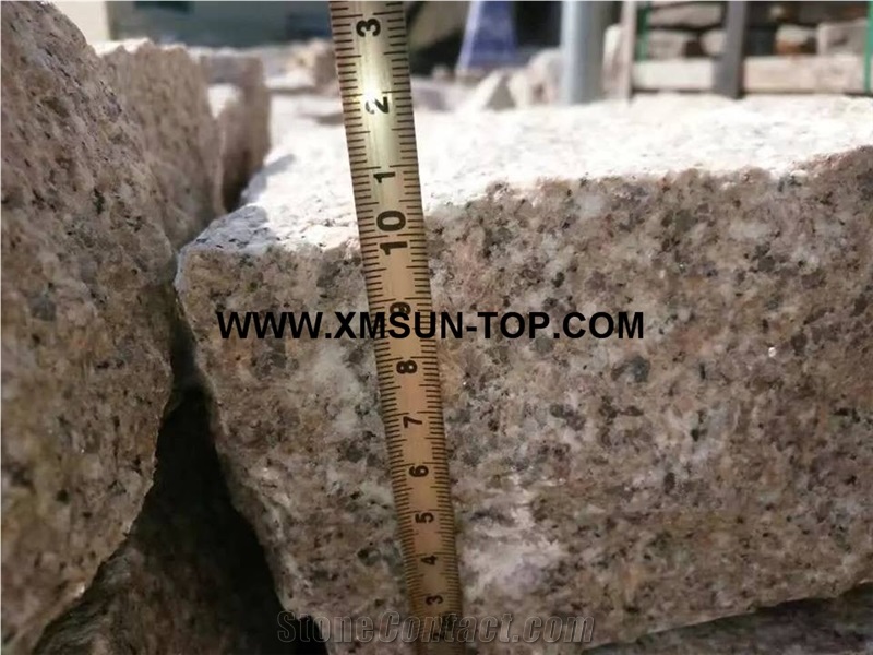 G681 Granite Cube Stone/Shrimp Pink Granite Cobble Stone/Rosa Pesco Granite Pavers/Xia Hong Granite Paving Sets/Floor Covering/Courtyard Road Pavers/Garden Stepping Pavements/Walkway Pavers