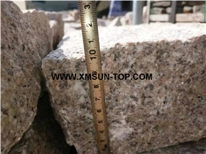 G681 Granite Cube Stone/Shrimp Pink Granite Cobble Stone/Rosa Pesco Granite Pavers/Xia Hong Granite Paving Sets/Floor Covering/Courtyard Road Pavers/Garden Stepping Pavements/Walkway Pavers