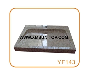G682 Granite Kitchen Sinks&Basins/Giallo Rusty Granite Bathroom Sinks&Basin/Rectangle Sinks&Basins/Natural Stone Basins&Sinks/Wash Basins/Interior Decorative