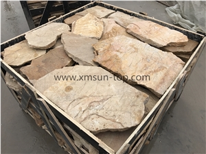 Golden Beige Slate Random Flagstones Paver/Golden Yellow Slate Irregular Flagstone Patio Stone/Random Flagstone Courtyard Paving Golden Beige Slate Random Flagstones Paver/Golden Yellow Slate Irregular Flagstone Patio Stone/Random Flagstone Courtyard Paving