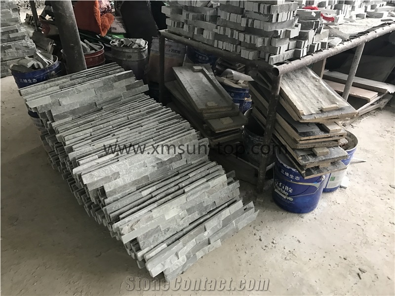 Green Slate Natural Cultured Stone/ Stacked Stone/ Ledge Stone for Wall Panel Cladding