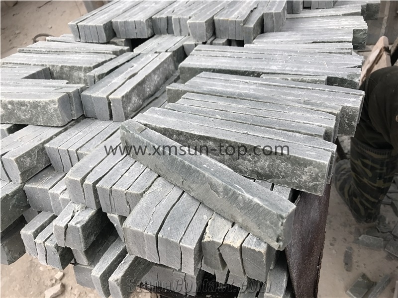 Green Slate Natural Cultured Stone/ Stacked Stone/ Ledge Stone for Wall Panel Cladding