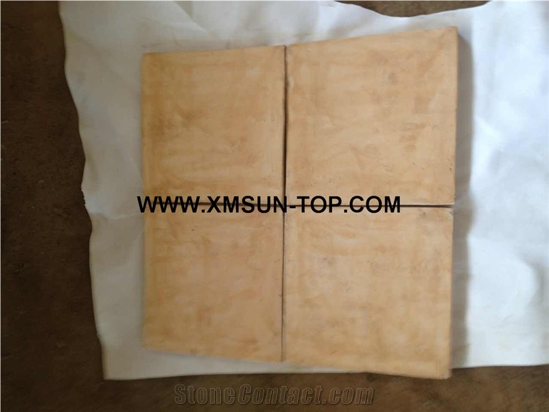 Handmade Terracotta Yellow Tiles/Ceramic Tile/Antique Tile/Square Shape Floor Tiles/Terracotta Pavers