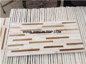 Mixed Color Waterfall Cultured Stone/Multicolor Stacked Stone/ Multicolor Stackstone/Mixed Color Culture Stone/Thin Stone Veneer/Ledge Stone for Wall Cladding/Garden Waterfall/Pool Warterfall