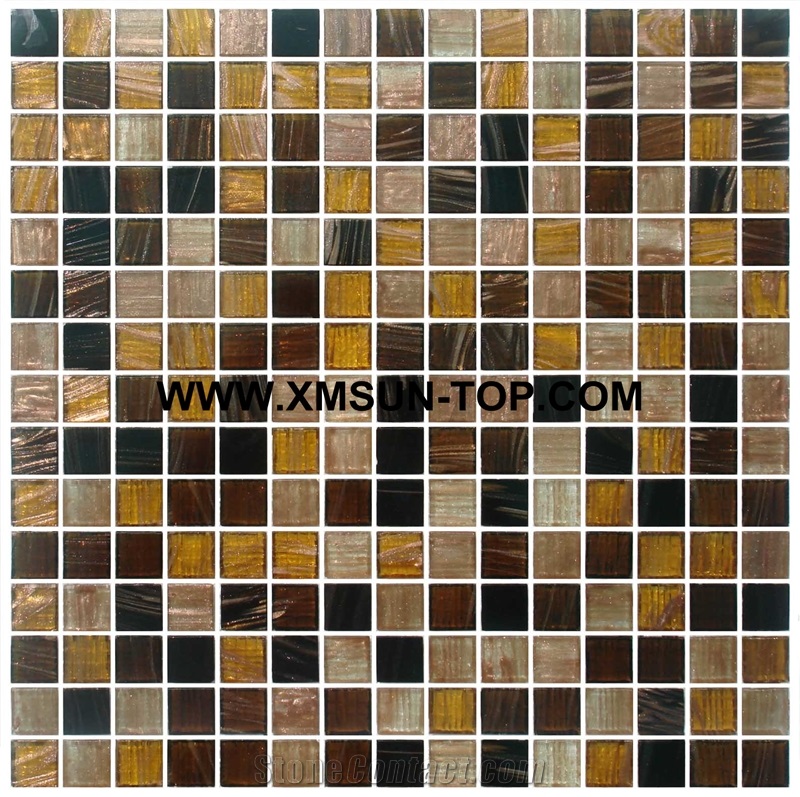 Multicolor Glass Mosaic/Square Glass Mosaic/Mosaic Pattern/Floor Mosaic/Wall Mosaic/Polished Mosaic//Interior Decoration/Customized Mosaic Tile/Mosaic Tile for Bathroom&Kitchen&Hotel Decoration