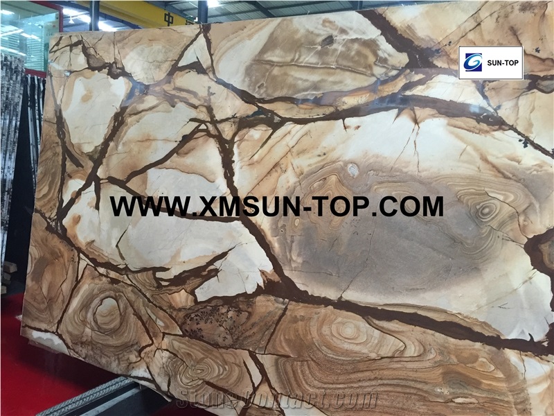 Palomino Quartzite Slab&Tiles/Palomino Gold Quartzite Slab/Stone Wood Quartzite Panels/ Top Grade Hotel Interior Decoration Project Material/ High Quality/Wall Covering&Flooring/Luxury