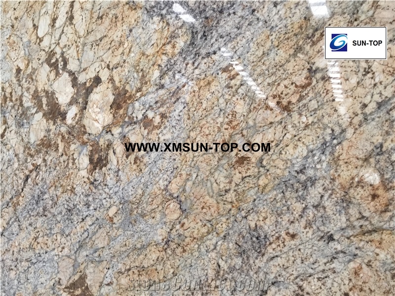 Polished Chinese Golden Persa Granite Slabs&Gangsaw Big Slab&Customized/China Granite Panels/China Granite for Wall Covering&Wall Cladding/China Granite for Flooring&Floor Covering