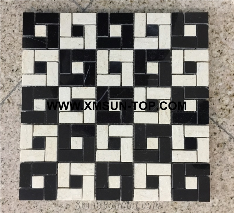 Polished Mixed Marble Square Mosaic/Natural Stone Mosaic/Stone Mosaic Patterns/Wall Mosaic/Floor Mosaic/Interior Decoration/Customized Mosaic Tile/Mosaic Tile for Bathroom&Kitchen&Hotel Decoration