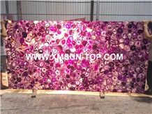 Purple Agate Semiprecious Stone Slabs&Tiles&Customized/Violet Gemstone for Wall Covering&Flooring/Lilac Semi Precious Stone Panels/Violet Precious Stone/Semi-Precious Stone for Hotel&Villa Decoration