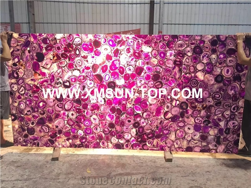 Purple Semi-Precious Stone Interior Walling/Lilac Agate Stone Walling/Violet Semi Precious Stone Wall Cladding/Gemstone Wall Covering/Building Stones/Interior Decoration