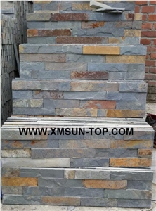 Rusty Slate Cultured Stone/Rusty Slate Thin Stone Veneer/Rust Slate Stacked Stone/Stone Panel for Wall Covering/Wall Decor/Rusty Ledge Stone/Stone Tiles for Feature Wall/Rusty Stackstone