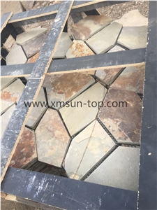 Rusty Slate Irregular Paving Random Flagstone for Walkway/Flagstone Wall Road/Garden Pavers