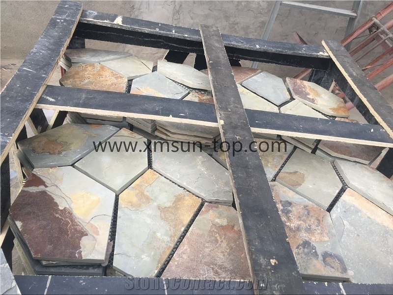 Rusty Slate Irregular Paving Random Flagstone for Walkway/Flagstone Wall Road/Garden Pavers