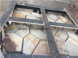 Rusty Slate Irregular Paving Random Flagstone for Walkway/Flagstone Wall Road/Garden Pavers