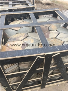 Rusty Slate Irregular Paving Random Flagstone for Walkway/Flagstone Wall Road/Garden Pavers
