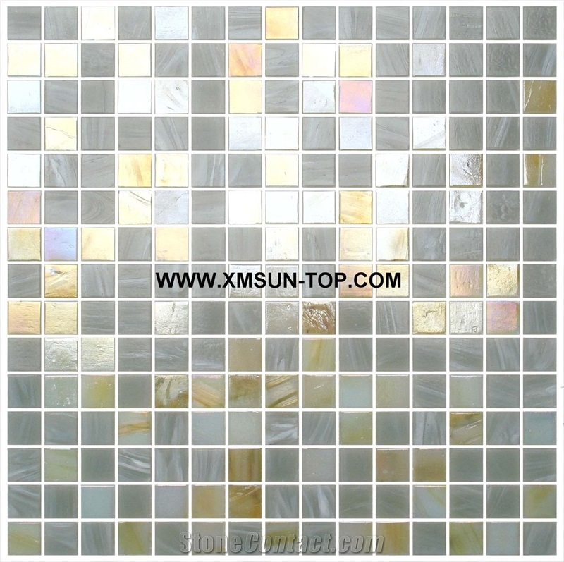 Silver Glass Mosaic/Square Glass Mosaic/Mosaic Pattern/Floor Mosaic/Wall Mosaic/Polished Mosaic//Interior Decoration/Customized Mosaic Tile/Mosaic Tile for Bathroom&Kitchen&Hotel Decoration