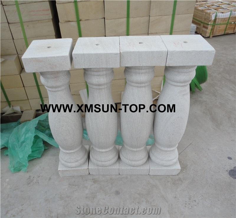 White Sandstone Balustrades/White Sandstone Baluster/White Handrail/Sand Stone Railings/Building Stone/Exterior&Interior Decoration/Sandstone Railing/Natural Stone Balustrades