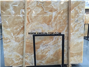Yellow Onyx Slabs&Tiles/Yellow Honey Onyx Stone Flooring/Crystal Yellow Onyx Covering/Onyx for Wall Covering&Wall Cladding/Onyx for Floor Covering/Interior Decoration/Luxury Stone/Yellow Jade