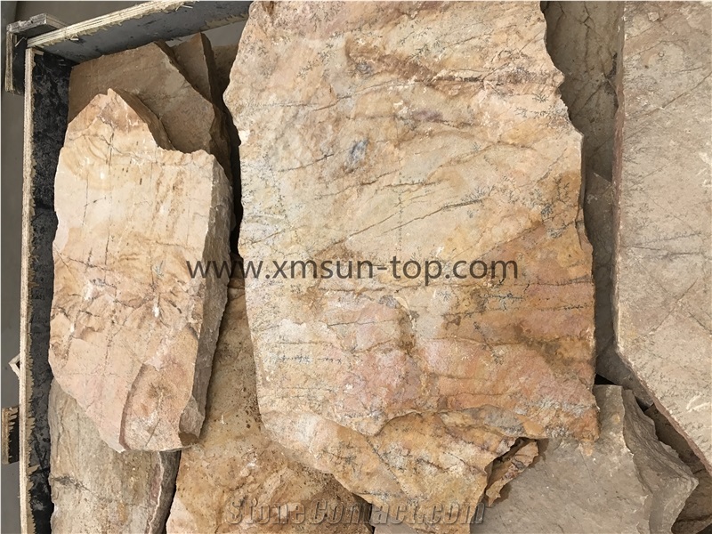 Yellow Slate Flagstone/Slate Flagstone Walkway Pavers/Random Flagstones Road Paving/Flagstone Wall Tile&Floor Tile/ Irregular Flagstones for Flooring&Wall Cladding/Landscaping Stone