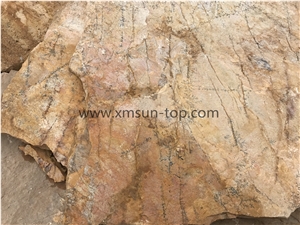 Yellow Slate Flagstone/Slate Flagstone Walkway Pavers/Random Flagstones Road Paving/Flagstone Wall Tile&Floor Tile/ Irregular Flagstones for Flooring&Wall Cladding/Landscaping Stone