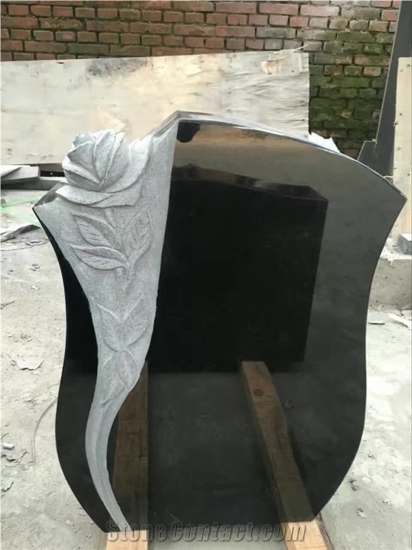 China Shanxi Black Granite Tombstone,China Absolute Black Granite,Beiyue Black,Beiyue Hei,Black Of North Mountain,Chanxi Black,China Absoluto,China Black,Monument